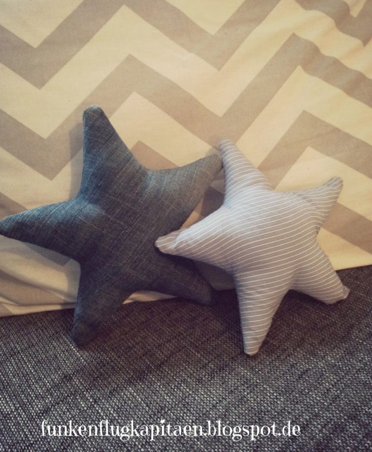 Sterne aus Jeans und altem Hemd