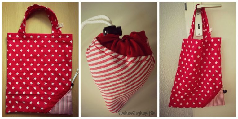 Tasche in der Tasche rot Sterne