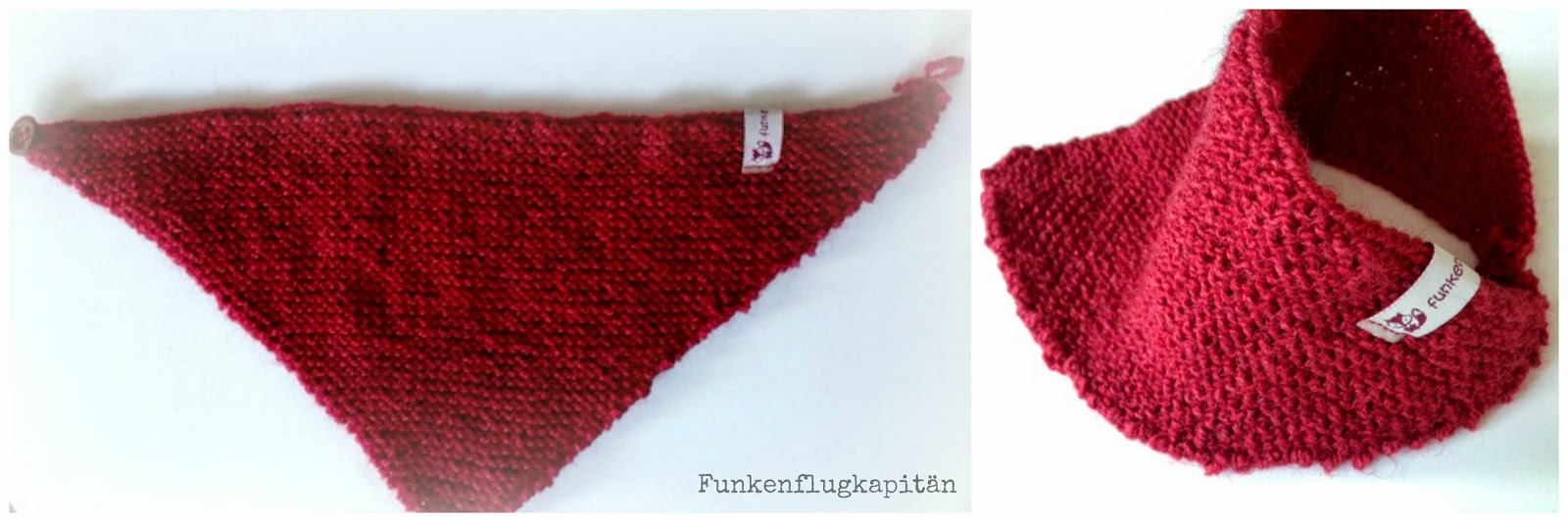 gestricktes Babyhalstuch rot