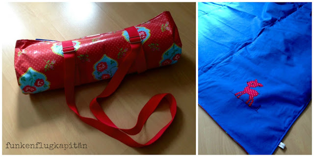 Picknickdecke blau rot Bambi