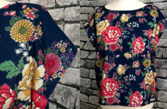 Bluse Webware Blumen