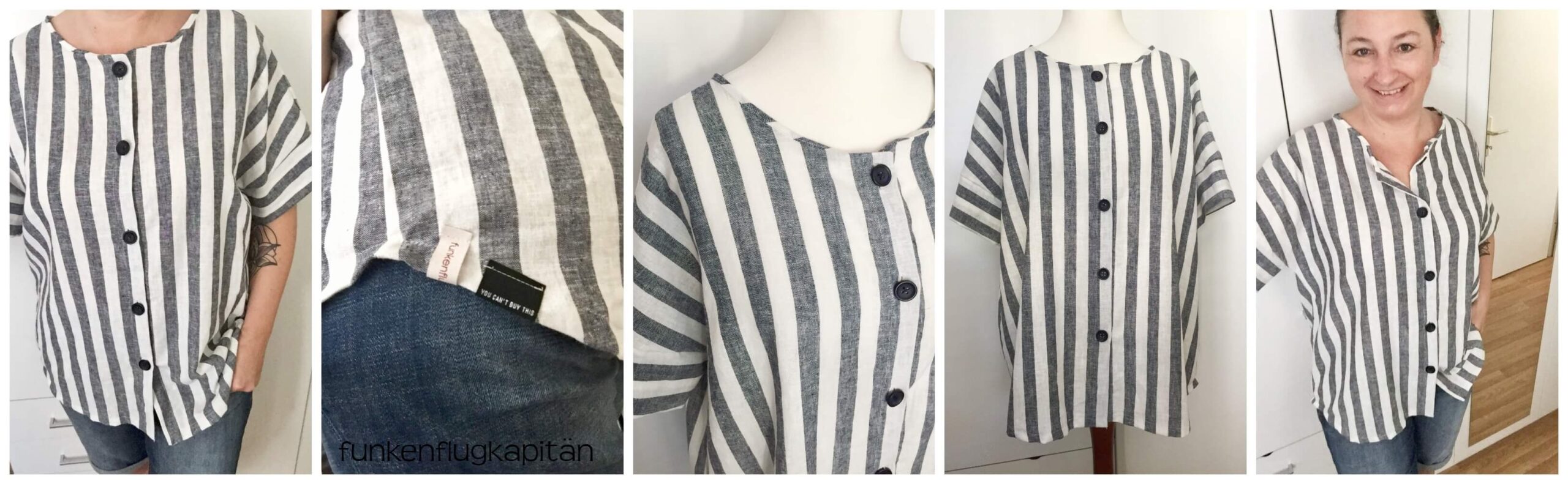 Leinenbluse Bluse mit Knopfleiste aus Leinen