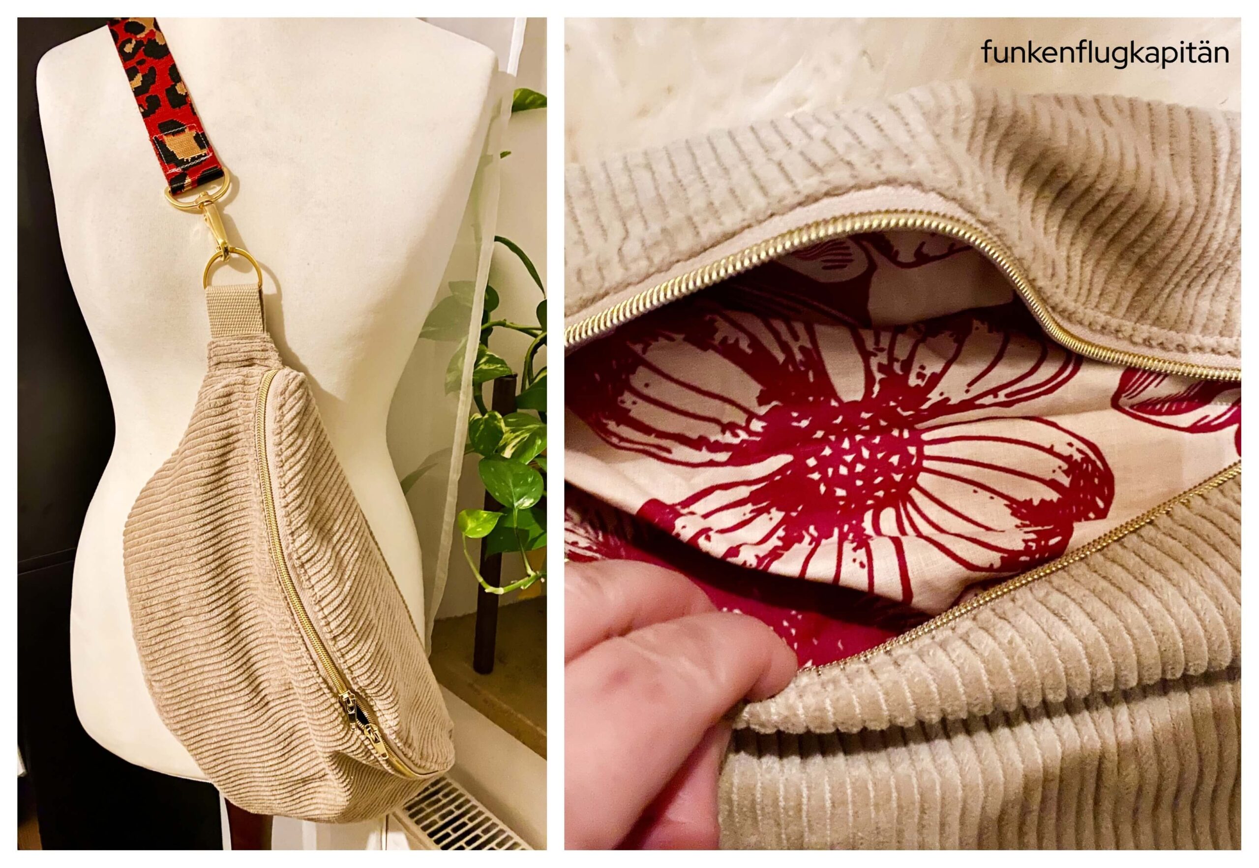 Bauchladen Cord beige