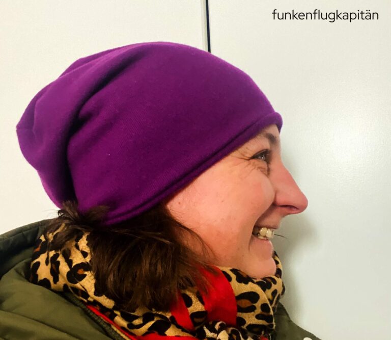 Beanie Rockerbuben Merino lila