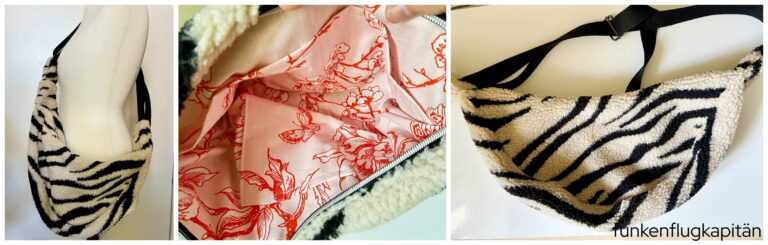 Bestie Bag BF Patterns Teddyfell Zebra