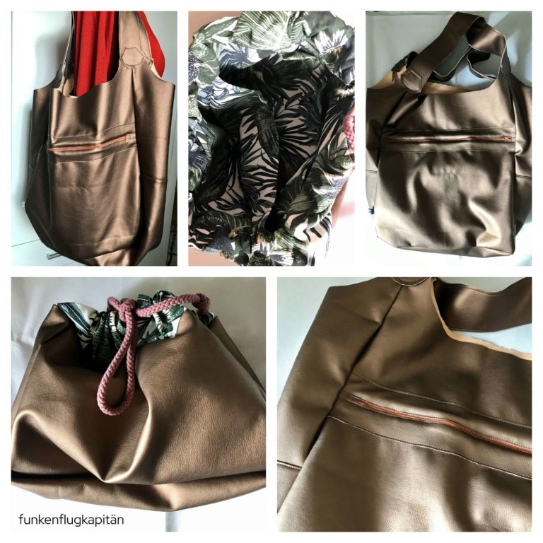 Big Bag Initiative Handarbeit mach dein Ding Cherry Picking Anke Kunstleder kupfer