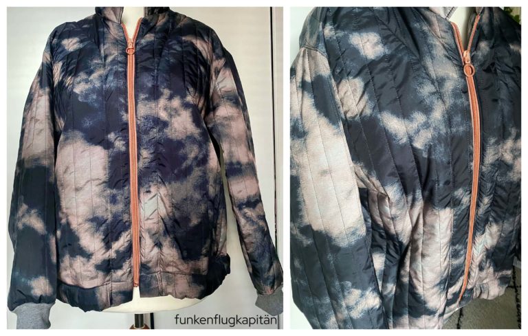 Blouson Cara Kibadoo Steppstoff batik blau