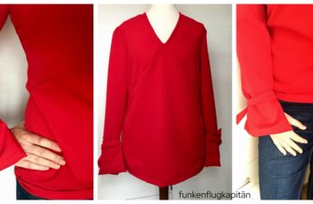 Bluse Rot Rachel Schnittmuster Berlin