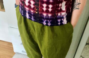 Demi Pants Tessuti Fabrics Leinen Avocadogrün