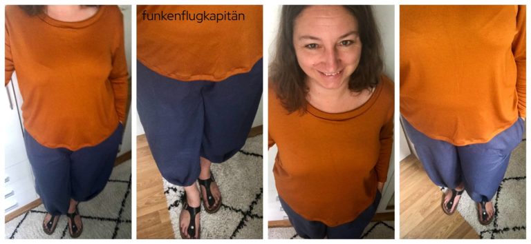Pumphose und Sweatshirt