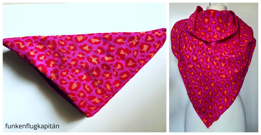 Dreieckstuch Musselin pink Leo