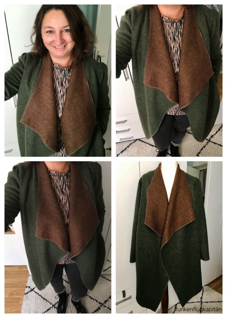 Estelle Ponte Jacke Style Arc Wollwalk grün braun (4)