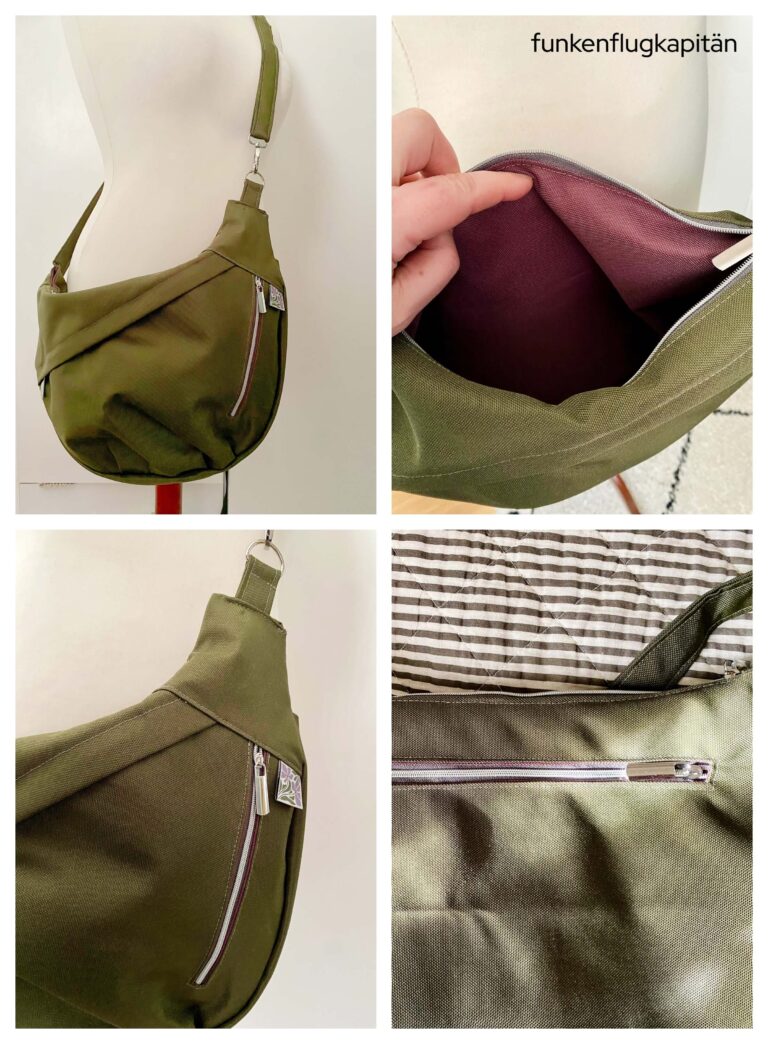 Farbenmix Adventskalendertasche Zipper Runde Nylon grün