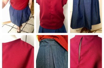 Frau Ilvie Studio Schnittreif rot Jeansrock Blankenese Pech und Schwefelx