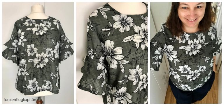 Harmonie Woven Top Style Arc grün Blumen