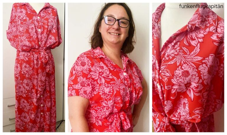 Hemdblusenkleid Wilma Echt Knorke Viskose rot