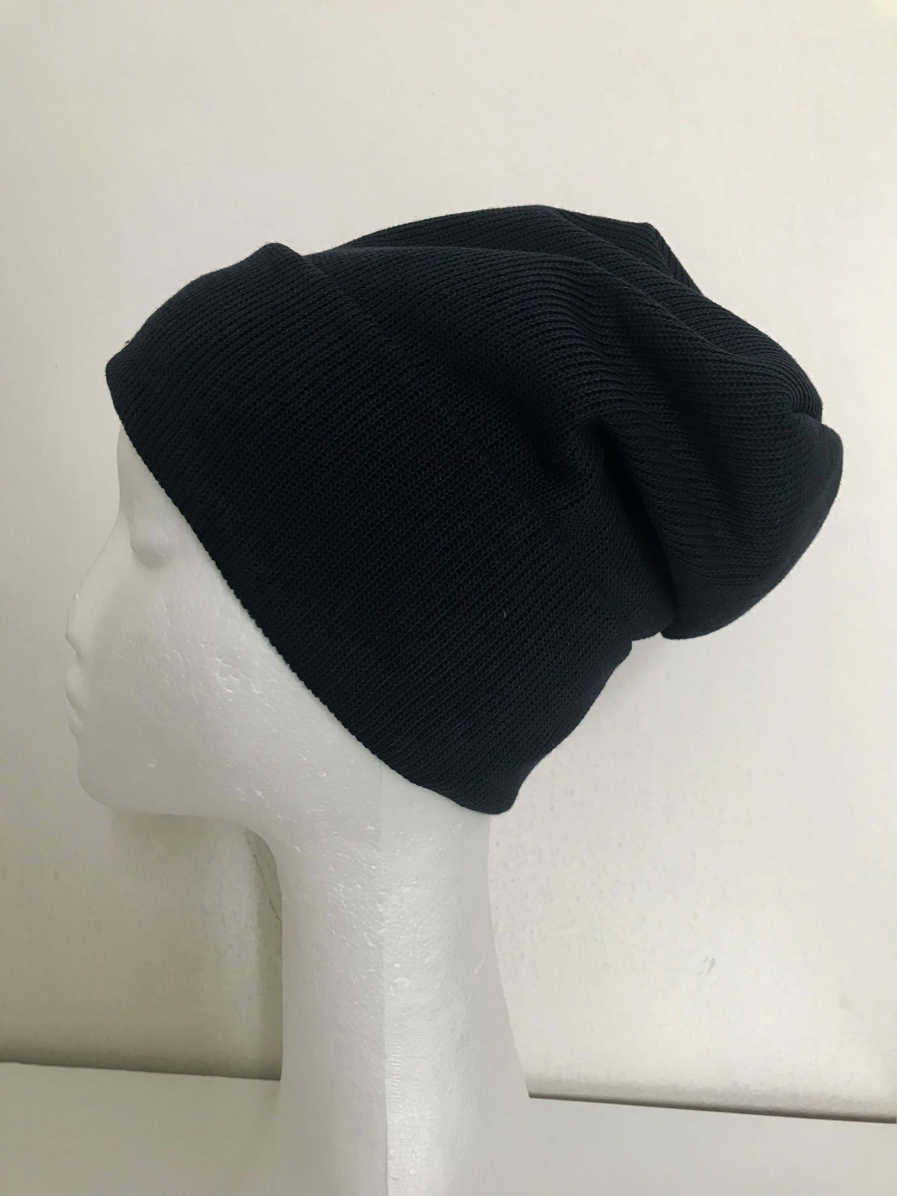 Hipster Beanie The Couture Strick Rippstrick blau Gr 53