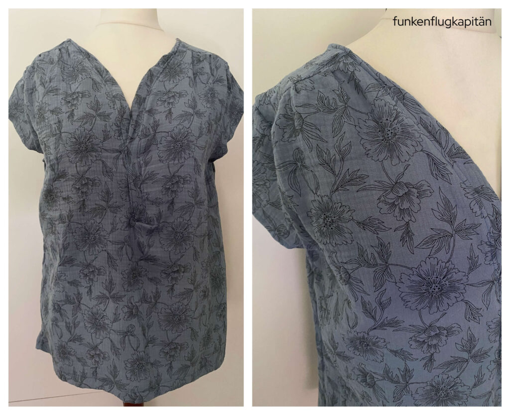 Hjertemusling Snyggli Musselin Shirt blau