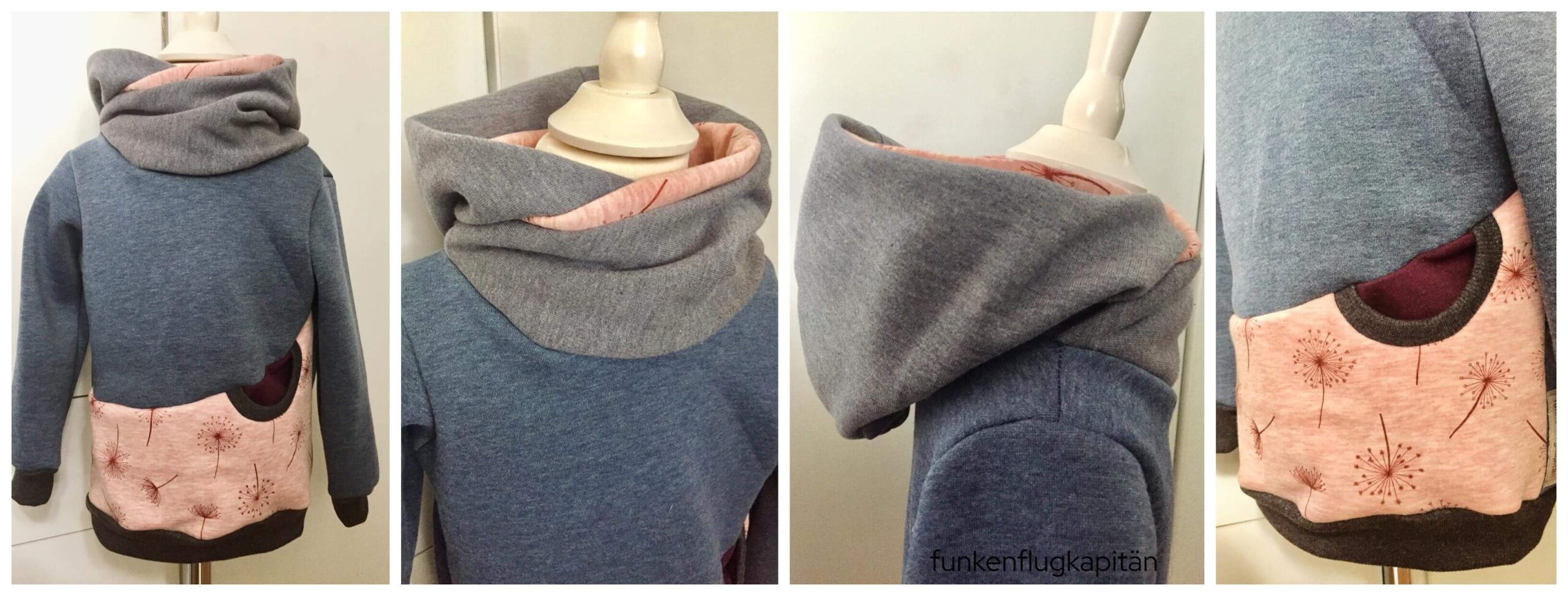 Hoody Kids Lybstes grau rosa