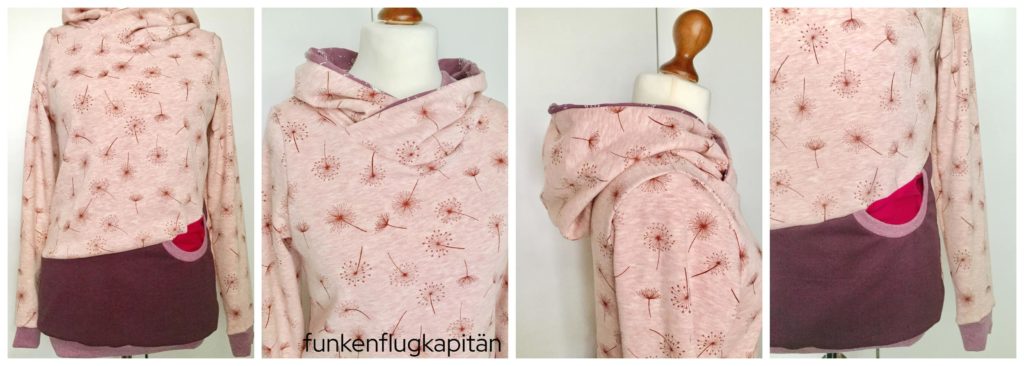 Hoody-Lybstes-Sweat-rosa-Pusteblume