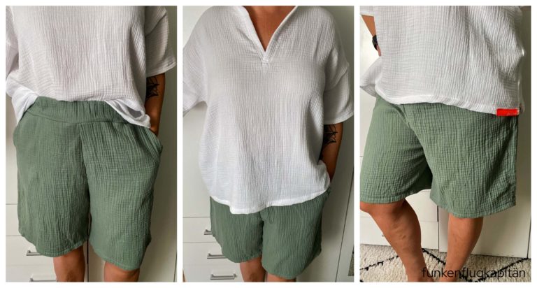 Hose Frau Jo Hedi Näht Musselin grün