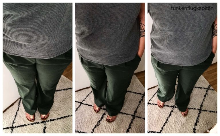 Hose Luise Claire Massieu Leinen grün