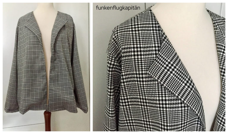 IThinkSew Paulette Jacket Mocha schwarz weiß kariert