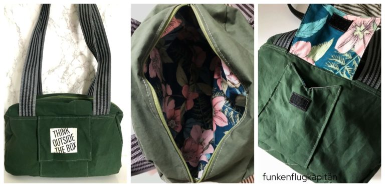Just Be Adventskalender Tasche Farbenmix dry oilskin grün