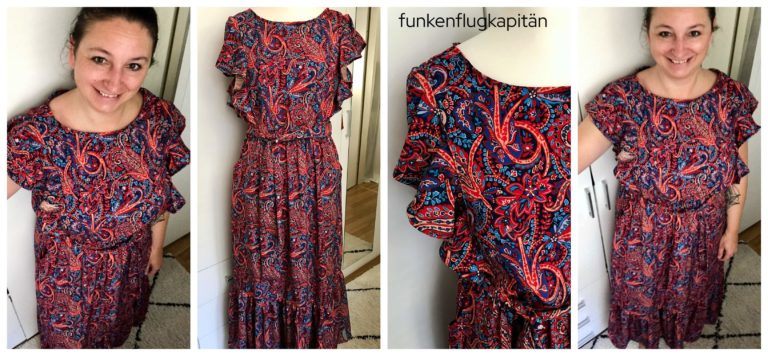 Kleid Butterick B6677 Viskose Stoffund Stil rot