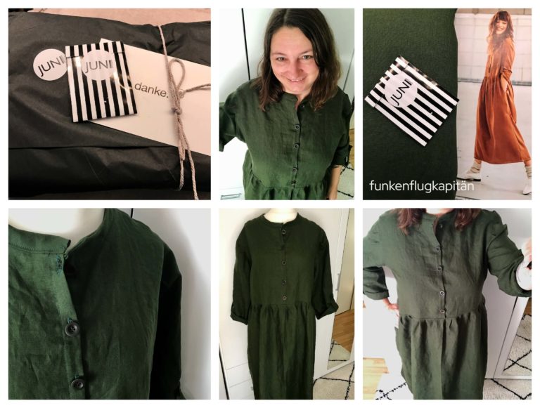 Kleid Feliz Fibremood Leinen grün
