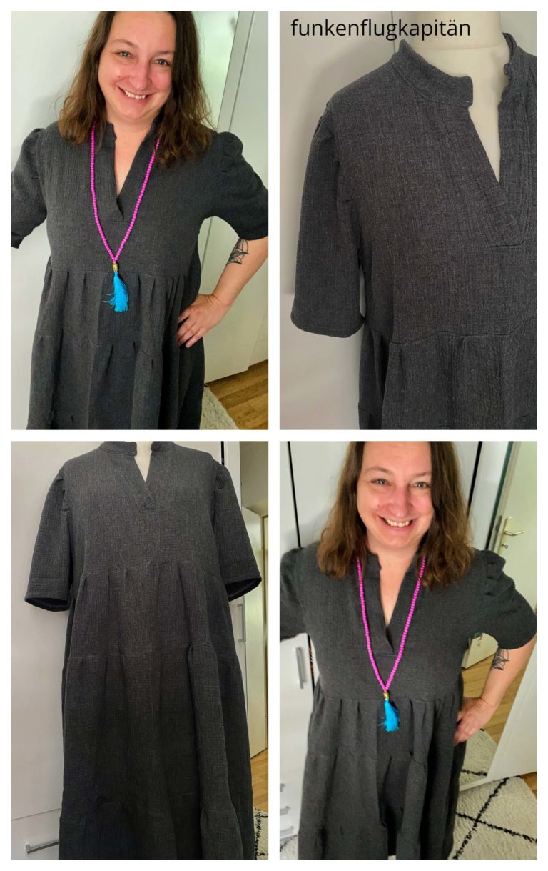 Kleid Nelina Kibadoo Musslin grau