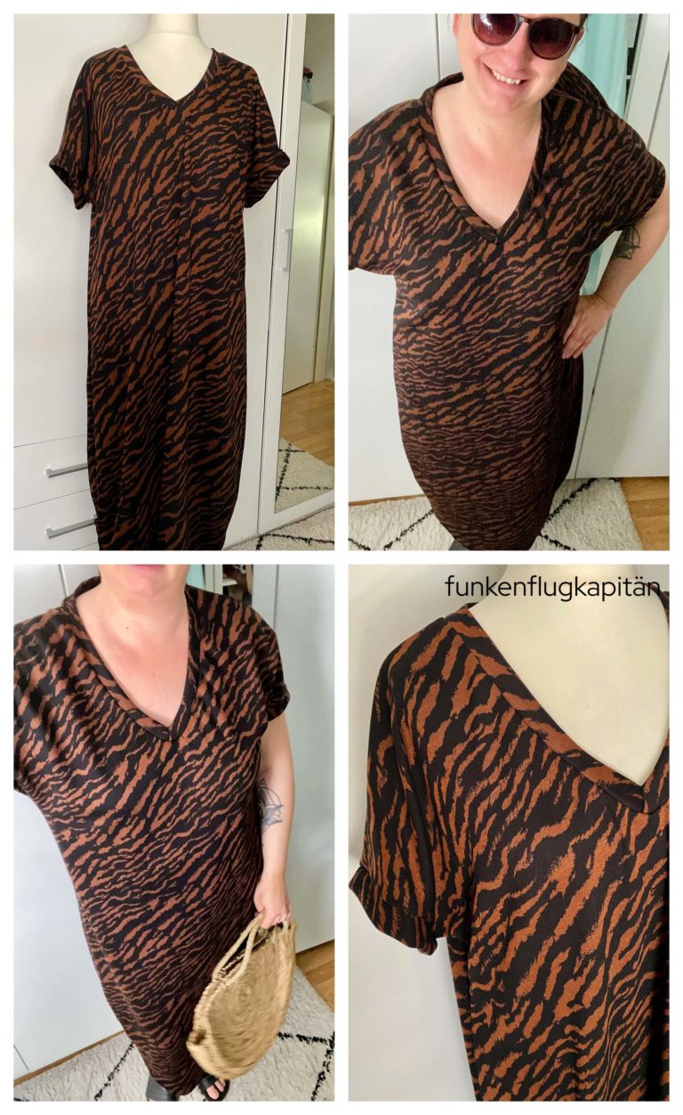 Lynna Kibadoo Strick Zebra braun schwarz