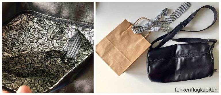 Mach dein Ding Initiative Handarbeit Crossbag Kunstleder Schwarz
