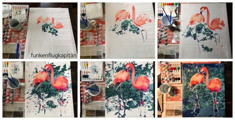 Malen nach Zahlen Flamingo