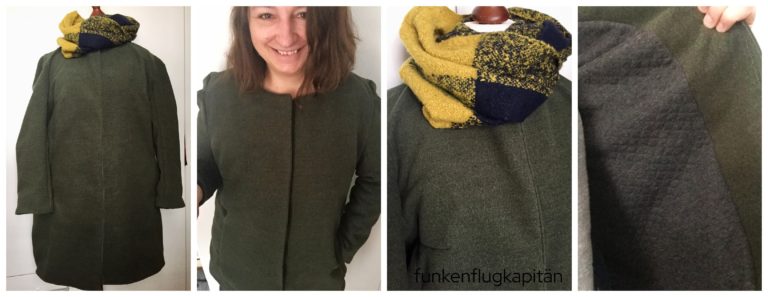 Mantel Helsinki Pech und Schwefel grün