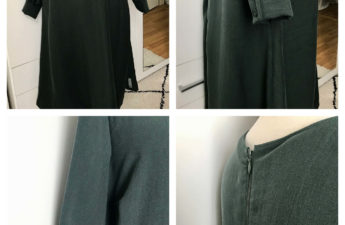 Multi Sleeve Dress The Assembly Line Leinenviskose grün