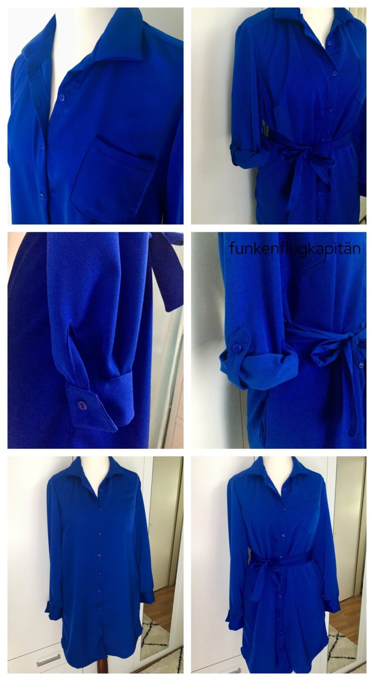 New Look Hemdblusenkleid Kornblau