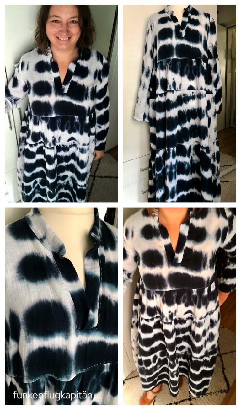 Nola Kibadoo Musselin Batik blau