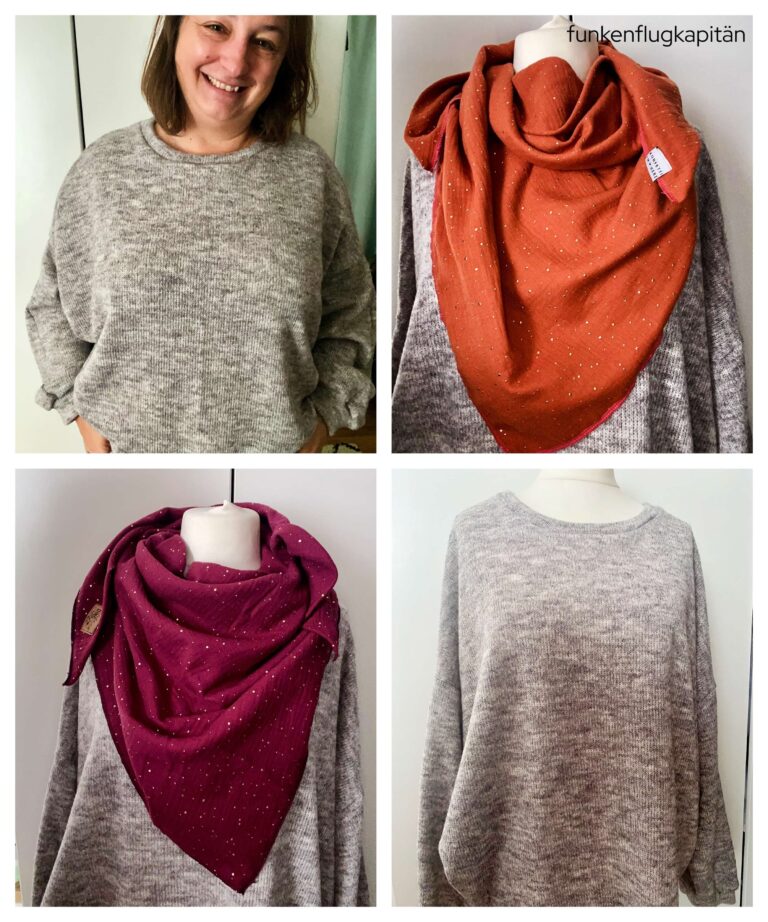 Pulli Juni Design Strick grau