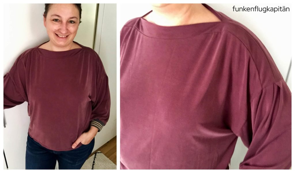 Pullover No 16 Juni Design Slubjersey bordeaux