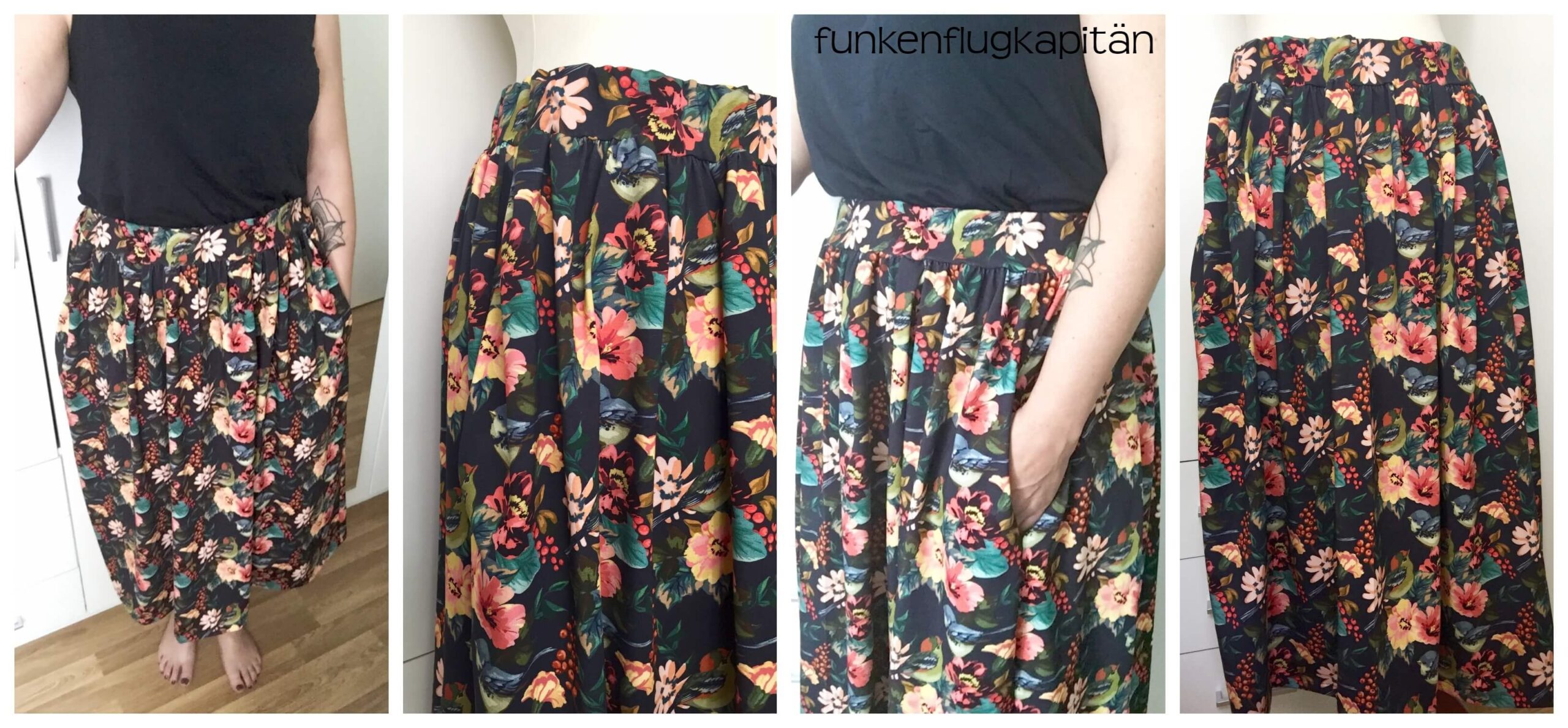 Rock und Shorts im Hawaii Muster