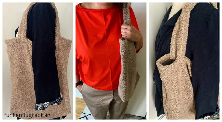 Shopper aus Teddyfell beige