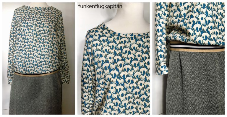 Sweatshirt die Komplizin Viskose petrol