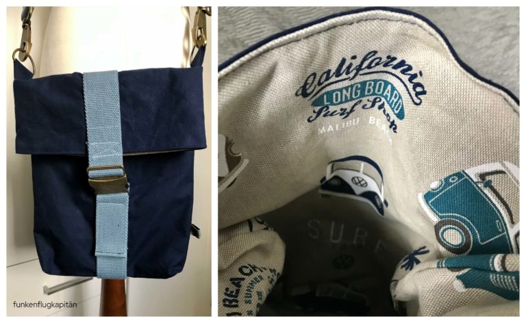 Tasche Paulchen von meine Schnitte Dry Oilskin blau