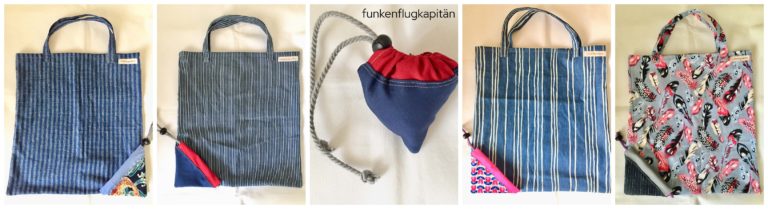 Taschen in der Tasche blau
