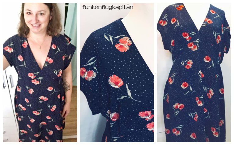 Kleid Chiffon V-Ausschnitt
