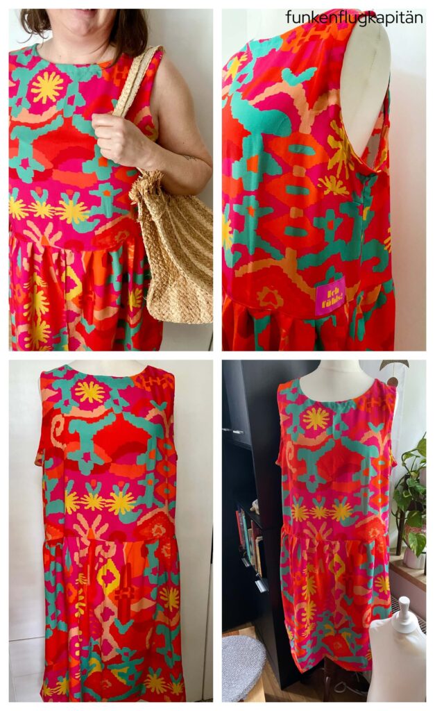 Tessuti Fabrics Pinafore Dress Viskose rot