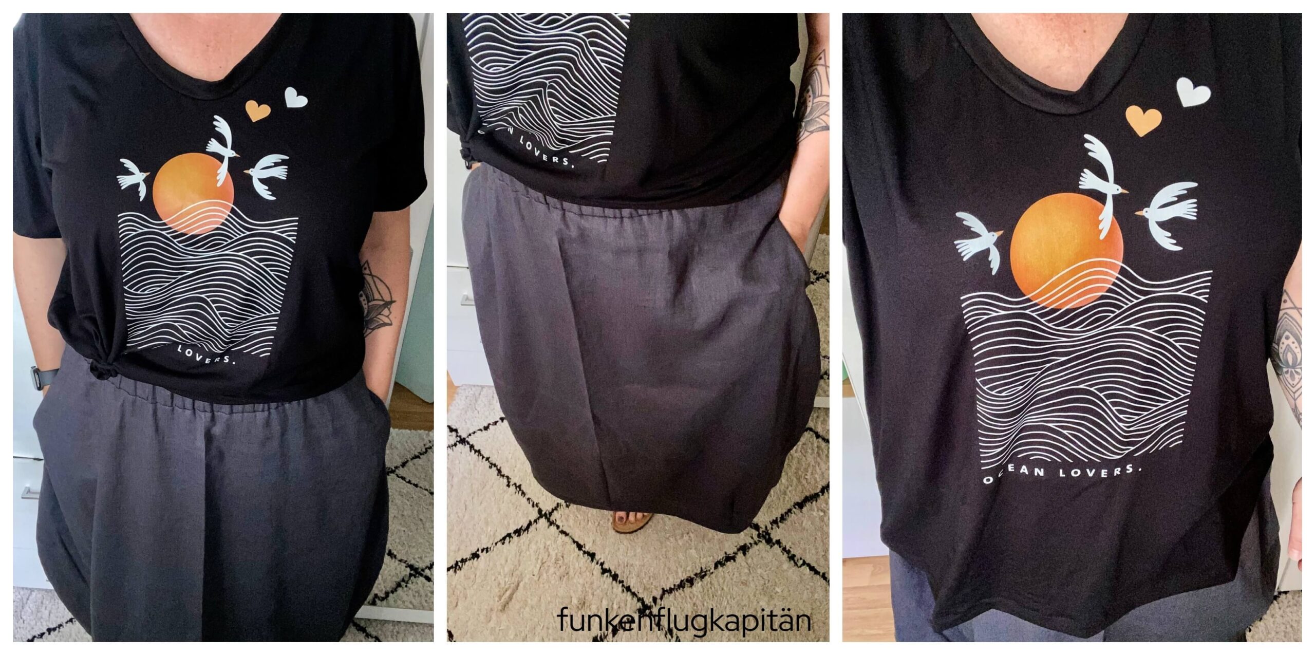 Tshirt Hedi Näht Rock Style Arc Ayla Woman Skirt Leinen