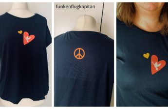 Tshirt Tina Studio Schnittreif Carity Bügelbilder AllesfürSelbermacher blau