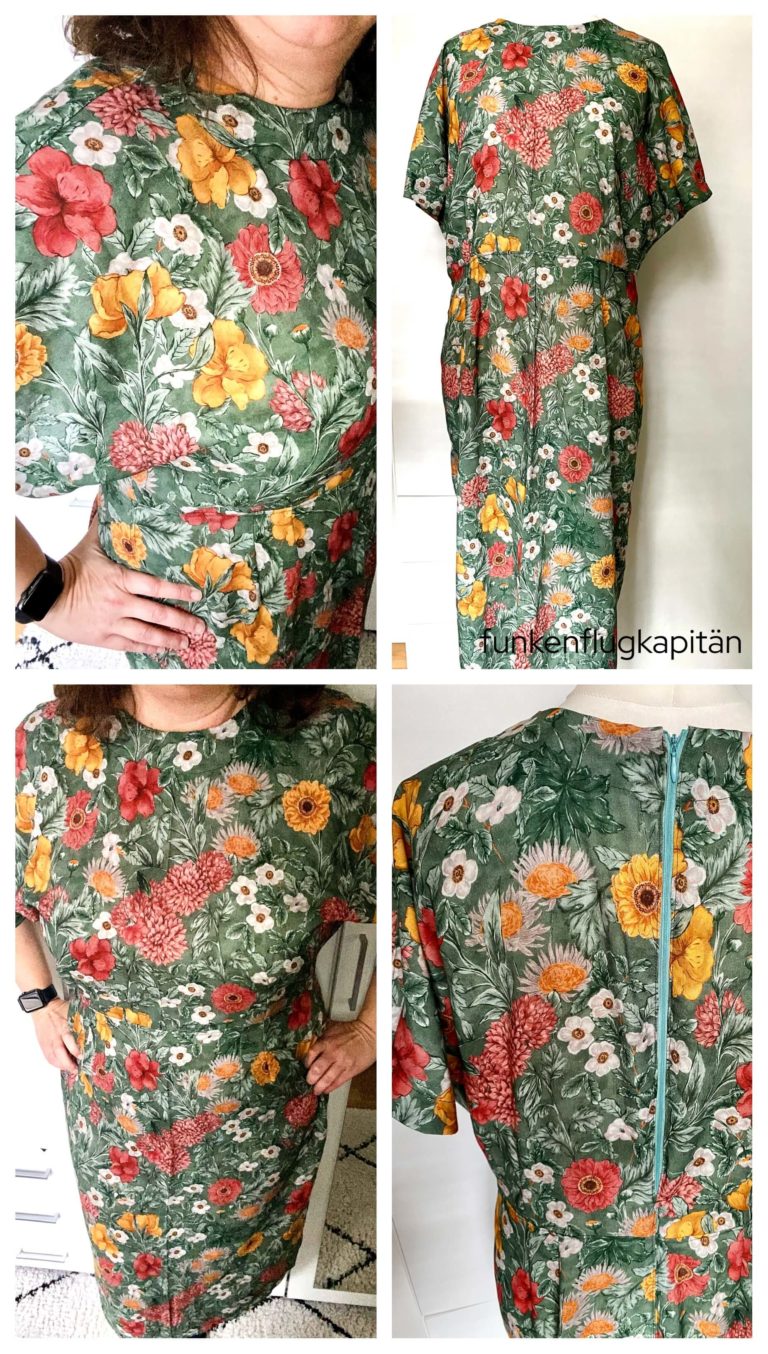 V9021 Very Easy Vogue Kleid grün Blumen